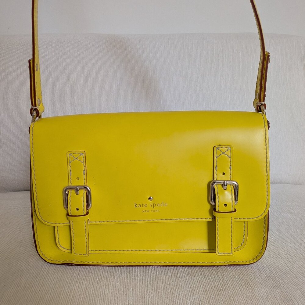 Kate Spade Chartreuse Yellow Crossbody Bag with Duster Bag
